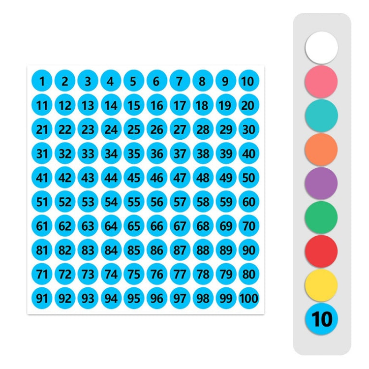 100 PCS Clothes Footwear Size Number Label Sticker, Random Color Delivery, Diameter: 25mm