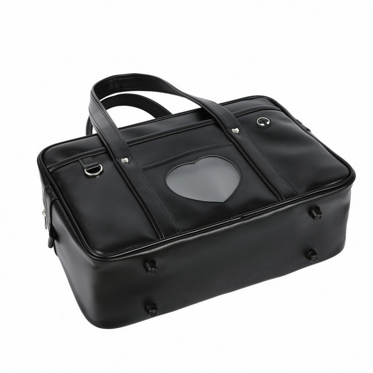 Handbag PU Uniform Bag Men and Women Wear-resistant Waterproof Commuter Backpack, Size: 19 Inch