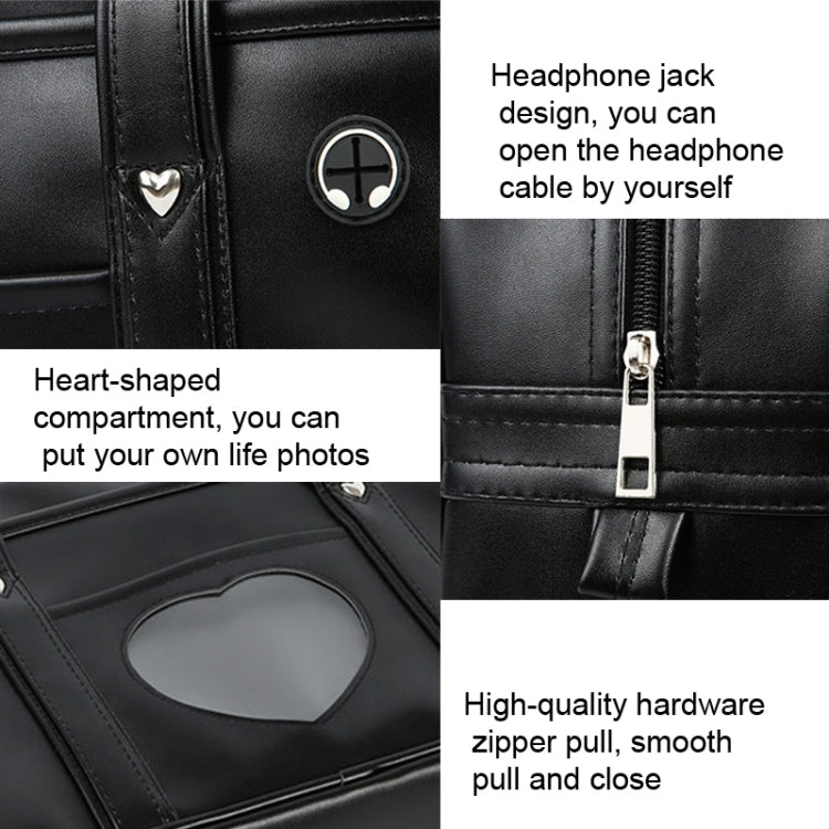 Handbag PU Uniform Bag Men and Women Wear-resistant Waterproof Commuter Backpack, Size: 19 Inch