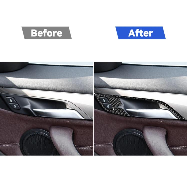 For BMW X1 F48/X2 F39 5pcs /Set Right-Hand Drive Door Handle Frame Sticker - Black
