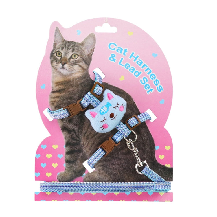 2 PCS Comfortable Adjustable Anti-Escape Cat Leash, Size:
