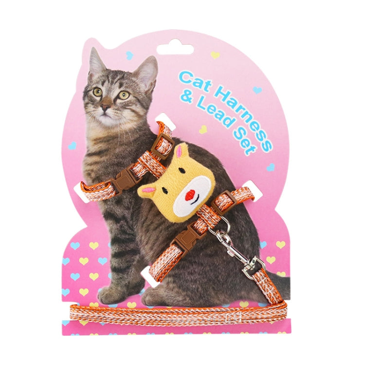 2 PCS Comfortable Adjustable Anti-Escape Cat Leash, Size: