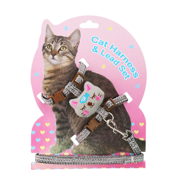2 PCS Comfortable Adjustable Anti-Escape Cat Leash, Size: