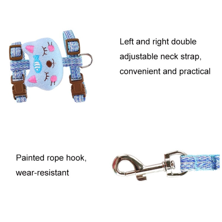 2 PCS Comfortable Adjustable Anti-Escape Cat Leash, Size: