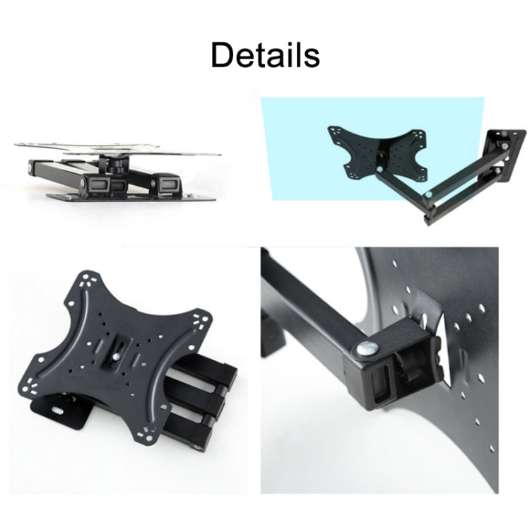 Cold Rolled Steel Retractable Steering Universal TV Rack, Model: CP200 (17-43 inches)