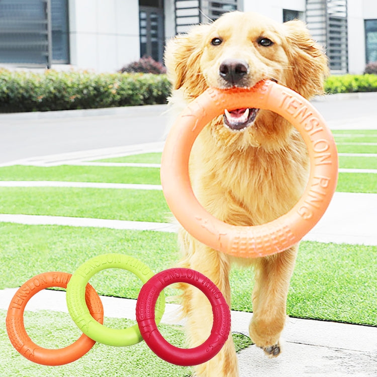 Dog Toys Pets Tension Ring Tooth Cleaning Toys, Specification: Green Small