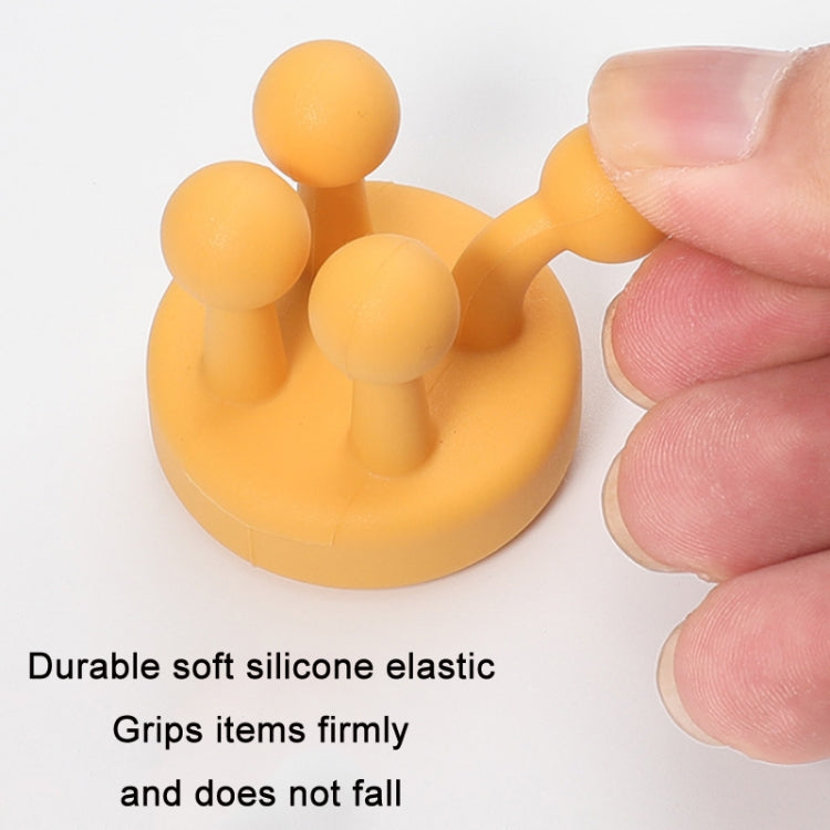 3 PCS Nail-free Silicone Seamless Paste Hook Toothbrush Storage Rack