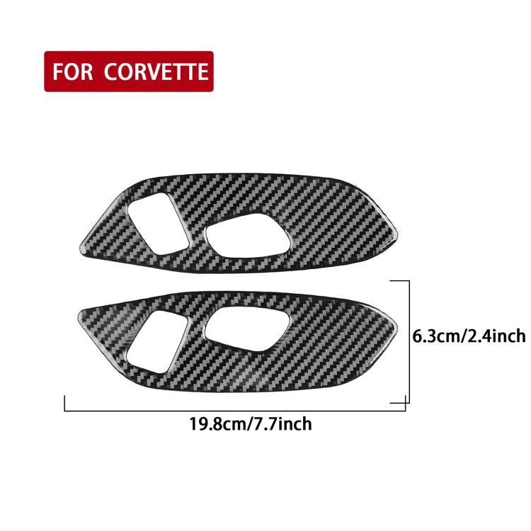 For Chevrolet Corvette C8 2pcs /Set Seat Adjustment Switch Frame Sticker - Black