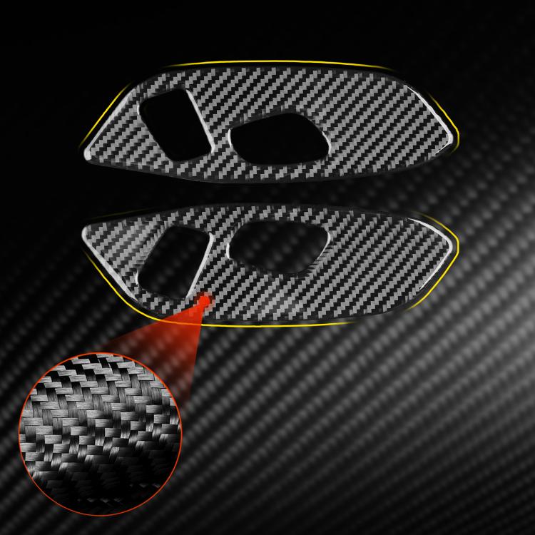 For Chevrolet Corvette C8 2pcs /Set Seat Adjustment Switch Frame Sticker - Black