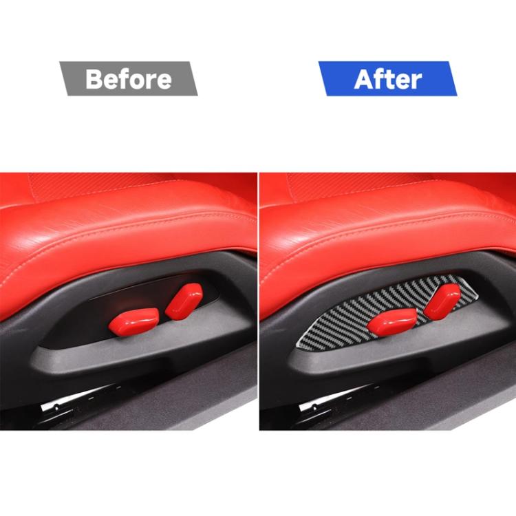 For Chevrolet Corvette C8 2pcs /Set Seat Adjustment Switch Frame Sticker - Black