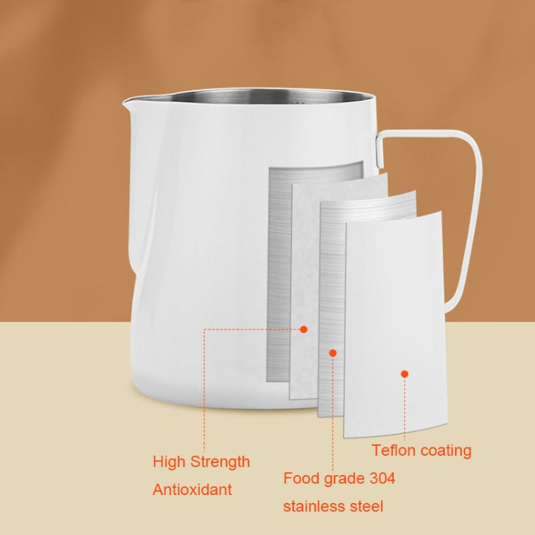 304 Stainless Steel Coffee Pot with Scale, Spec: 600ml (Black Beak)