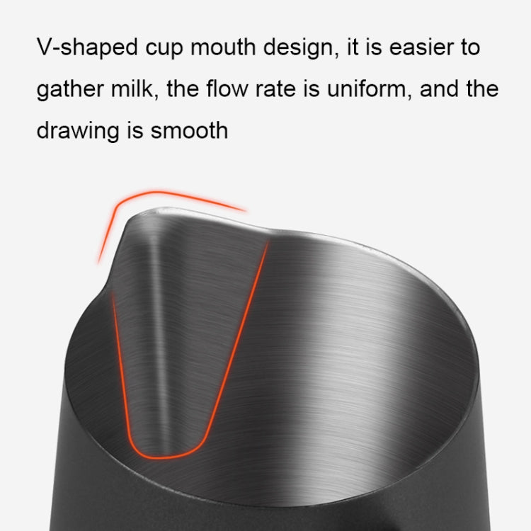 304 Stainless Steel Coffee Pot with Scale, Spec: 600ml (Black Beak)