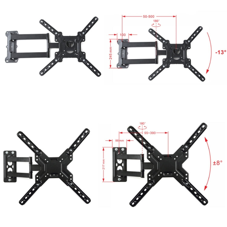 Telescopic Steering Wall Mount TV Rack, Model: CP303 (26-55 inches)