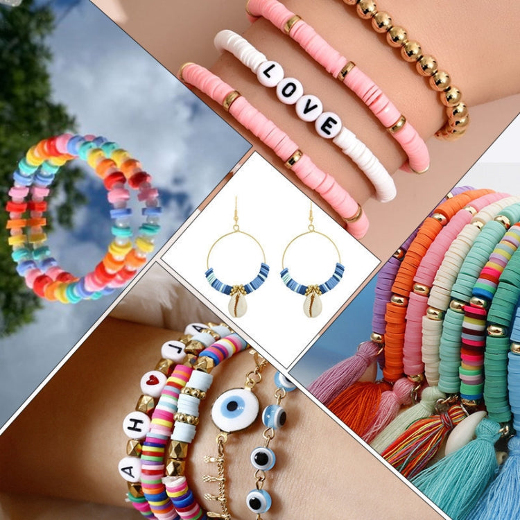 2 PCS 6 Grids Soft Pottery Beading Set DIY Bracelet Necklace Making