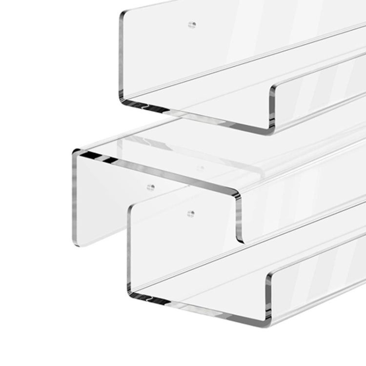 Home Kitchen Office Books Wall Mounted Acrylic Shelf, Specification: 30x10x6cm