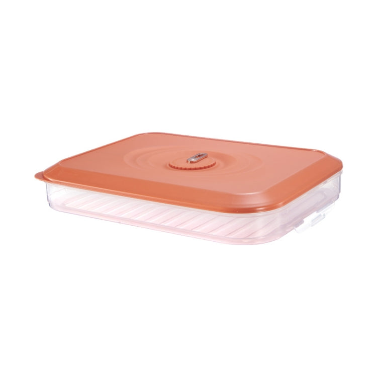 Household Refrigerator Freezer Large Capacity Dumpling Box, Capacity: One Layer (Orange)