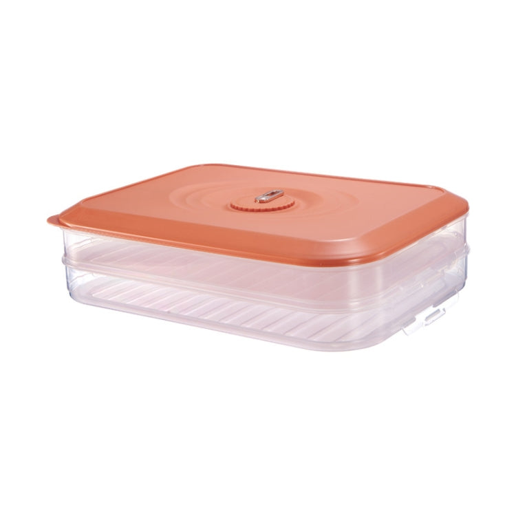 Household Refrigerator Freezer Large Capacity Dumpling Box, Capacity: Two Layers (Orange)