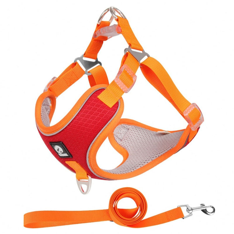 HT-518 Pet Chest Harness Vest Large Dog Chest Harness Reflective Lead Rope