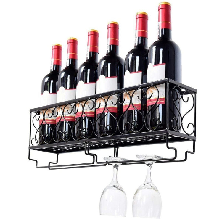 Household Retro Goblet Hanging Drain Rack, Color: Black 25x10x17cm