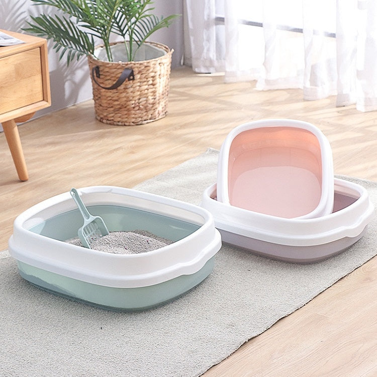 Semi-enclosed Cat Litter Box Cat Toilet With Cat Litter Shovel, Specification: S