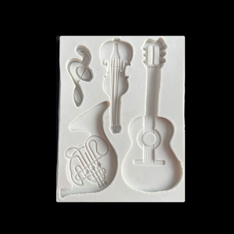 5PCS Castle Musical Silicone Mold Chocolate Fondant Cake Decor, Style:, Specification: Rectangle