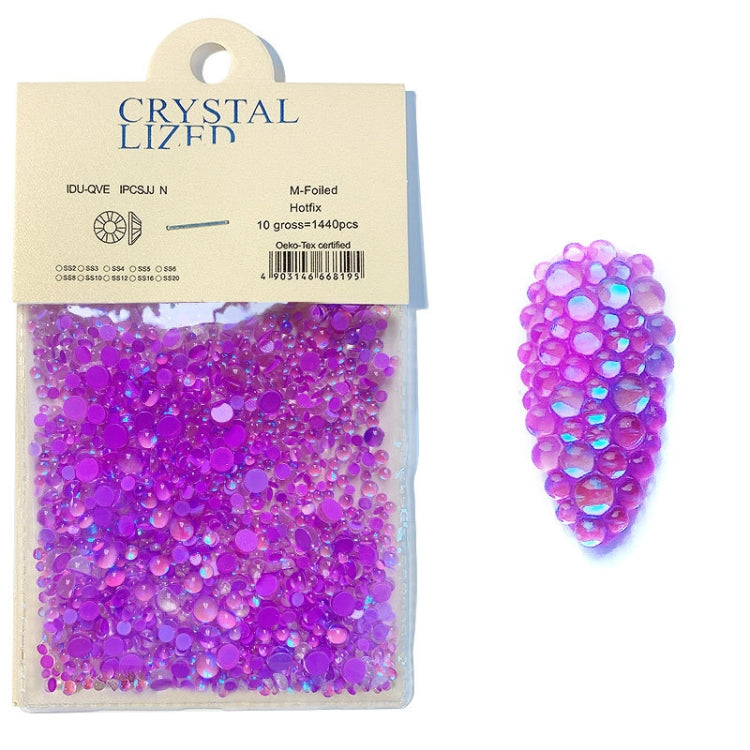 SP0444 1440Pcs/Pack Mermaid Symphony Nail Flat Bottom Drills