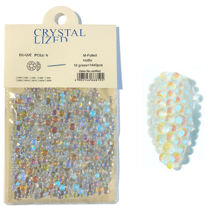 SP0444 1440Pcs/Pack Mermaid Symphony Nail Flat Bottom Drills