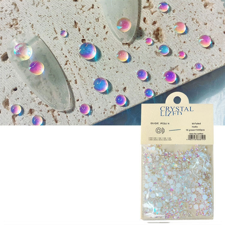 SP0444 1440Pcs/Pack Mermaid Symphony Nail Flat Bottom Drills