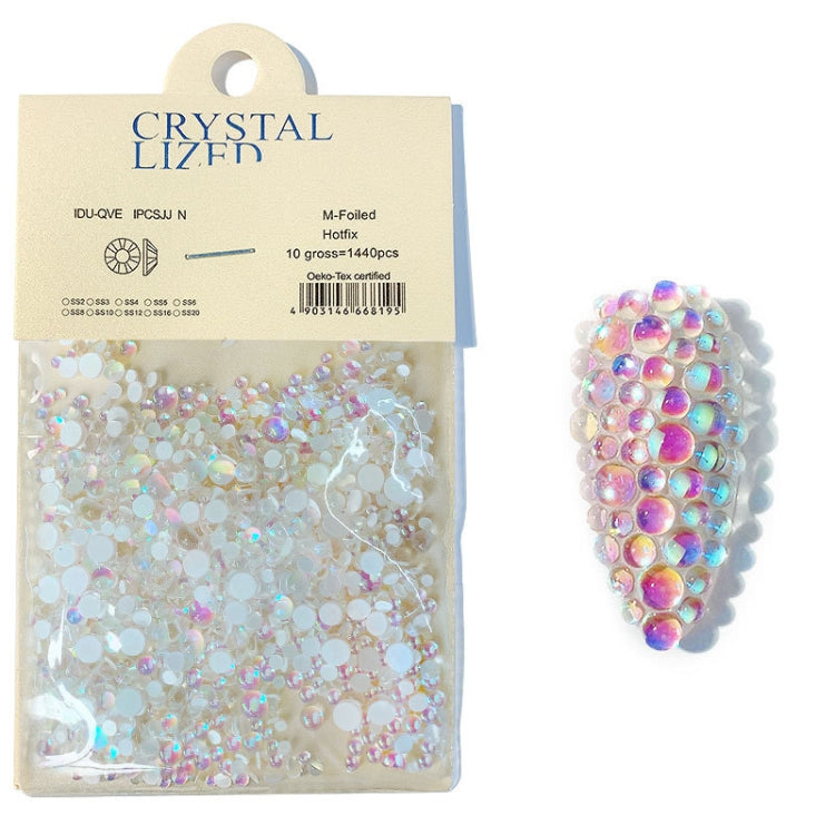 SP0444 1440Pcs/Pack Mermaid Symphony Nail Flat Bottom Drills