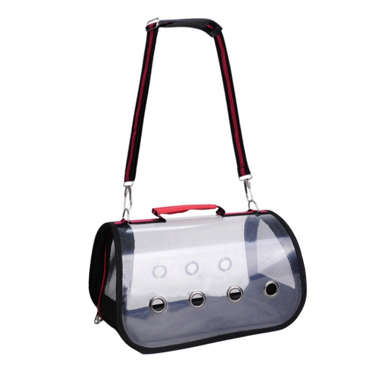 Transparent Ventilation With Wooden Standing Stick Bird Cage Small Pet Out Bag, Specification: S