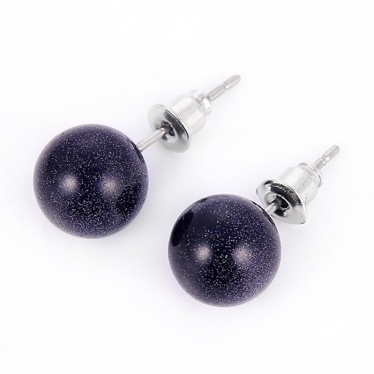 5 Pairs DIY Simple Round Natural Agate Stone Women All-match Stud Earrings
