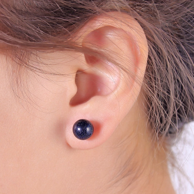 5 Pairs DIY Simple Round Natural Agate Stone Women All-match Stud Earrings