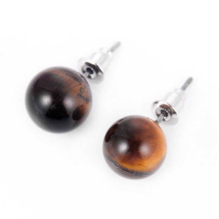 5 Pairs DIY Simple Round Natural Agate Stone Women All-match Stud Earrings