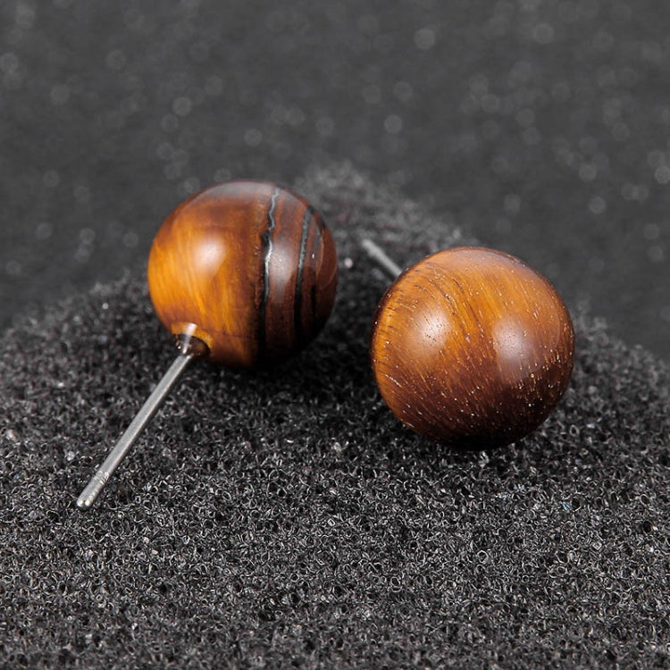 5 Pairs DIY Simple Round Natural Agate Stone Women All-match Stud Earrings