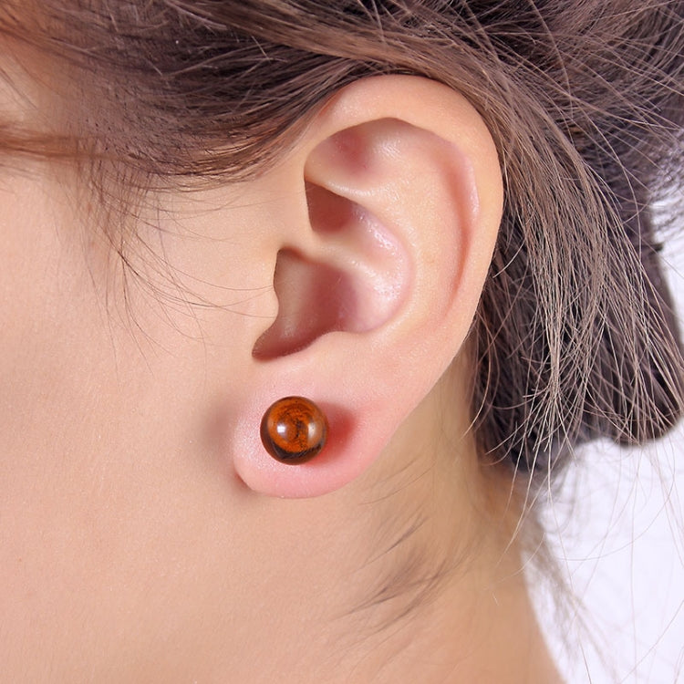 5 Pairs DIY Simple Round Natural Agate Stone Women All-match Stud Earrings