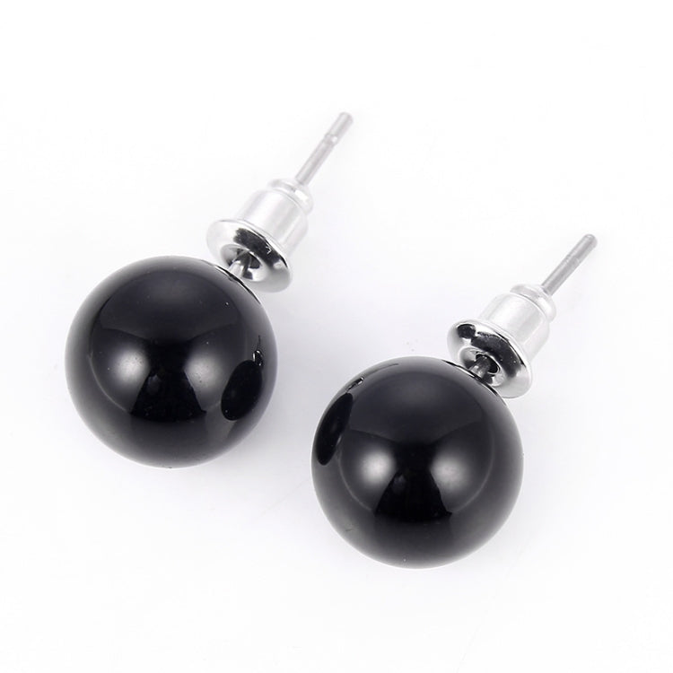 5 Pairs DIY Simple Round Natural Agate Stone Women All-match Stud Earrings