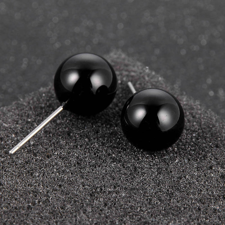 5 Pairs DIY Simple Round Natural Agate Stone Women All-match Stud Earrings
