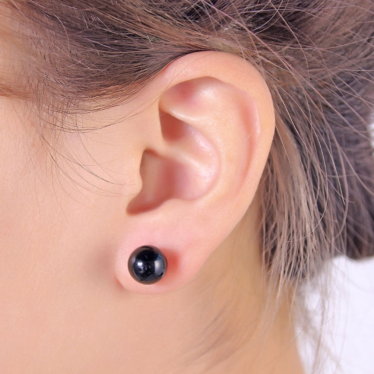5 Pairs DIY Simple Round Natural Agate Stone Women All-match Stud Earrings