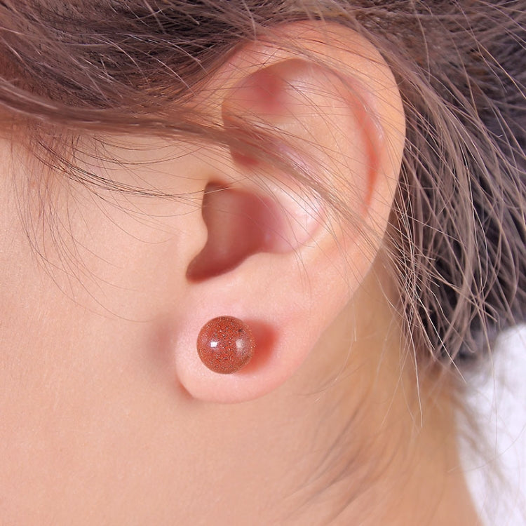 5 Pairs DIY Simple Round Natural Agate Stone Women All-match Stud Earrings