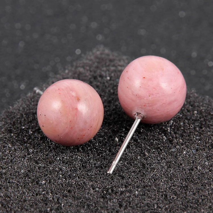 5 Pairs DIY Simple Round Natural Agate Stone Women All-match Stud Earrings