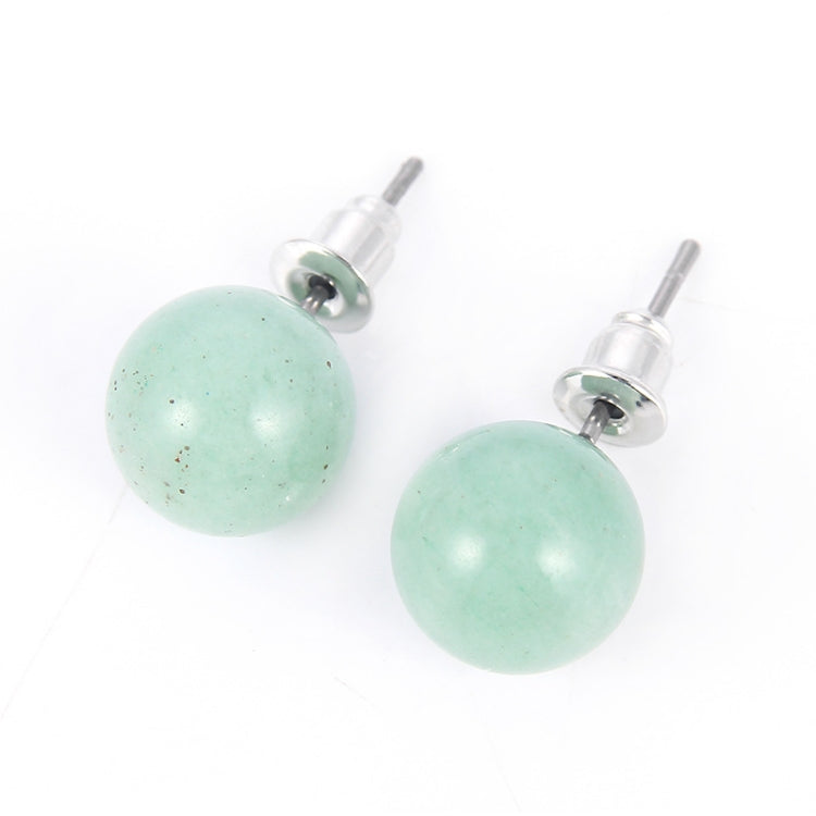 5 Pairs DIY Simple Round Natural Agate Stone Women All-match Stud Earrings