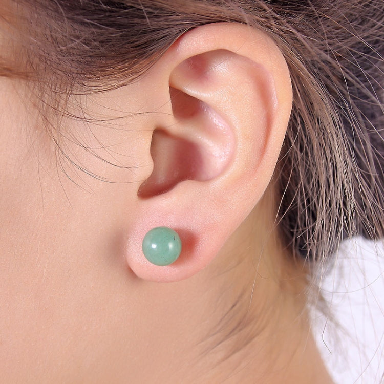 5 Pairs DIY Simple Round Natural Agate Stone Women All-match Stud Earrings