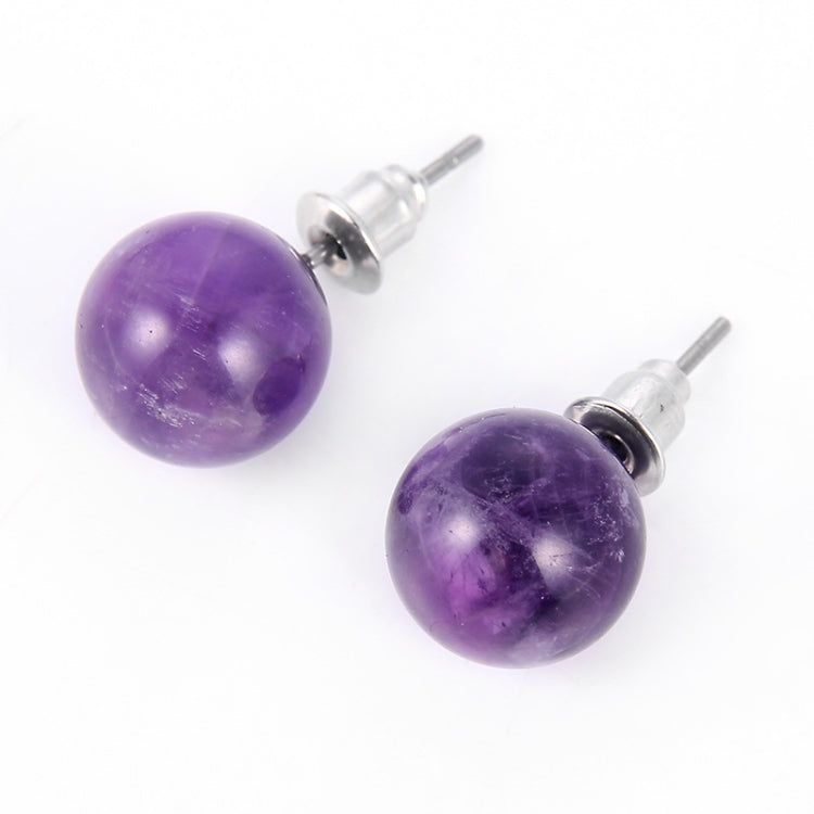 5 Pairs DIY Simple Round Natural Agate Stone Women All-match Stud Earrings