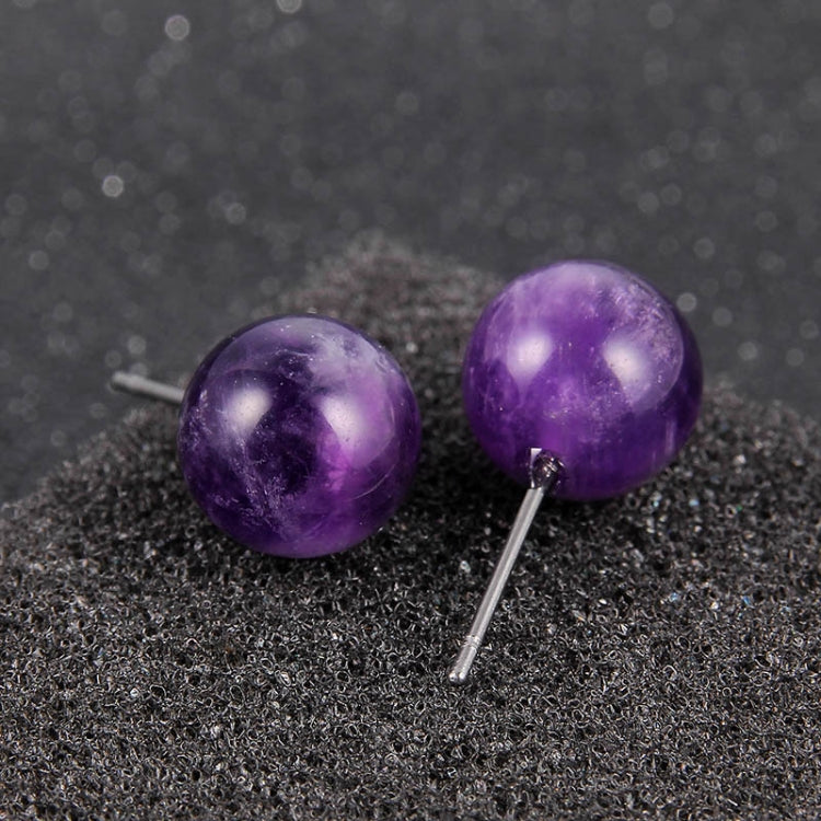 5 Pairs DIY Simple Round Natural Agate Stone Women All-match Stud Earrings