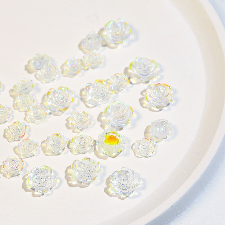 5 Packs SP0473 30Pcs/Pack 3D Camellia Nail Art Decorative Rhinestones