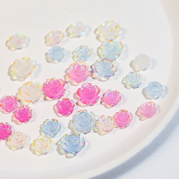 5 Packs SP0473 30Pcs/Pack 3D Camellia Nail Art Decorative Rhinestones