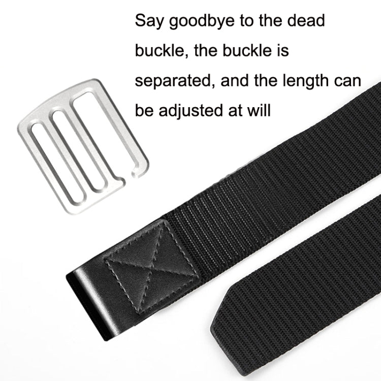 Titanium Alloy Anti-Metal Allergy Belt Outdoor Sports Casual Pants Nylon Belt, Length (cm): 130cm