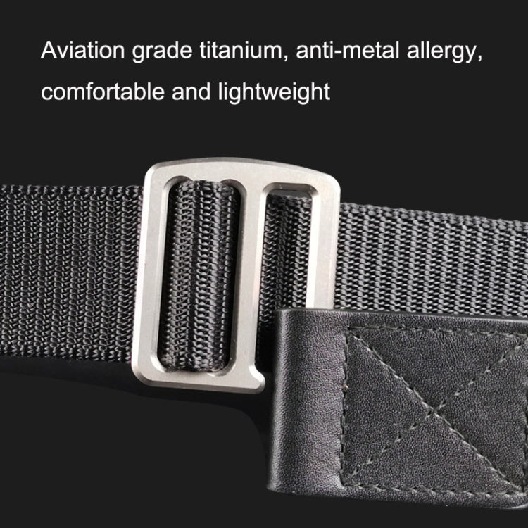 Titanium Alloy Anti-Metal Allergy Belt Outdoor Sports Casual Pants Nylon Belt, Length (cm): 130cm