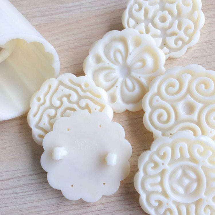 2 PCS Moon Festival Round Hand-Pressed Pastry Mold Baking Tools, Model: 24