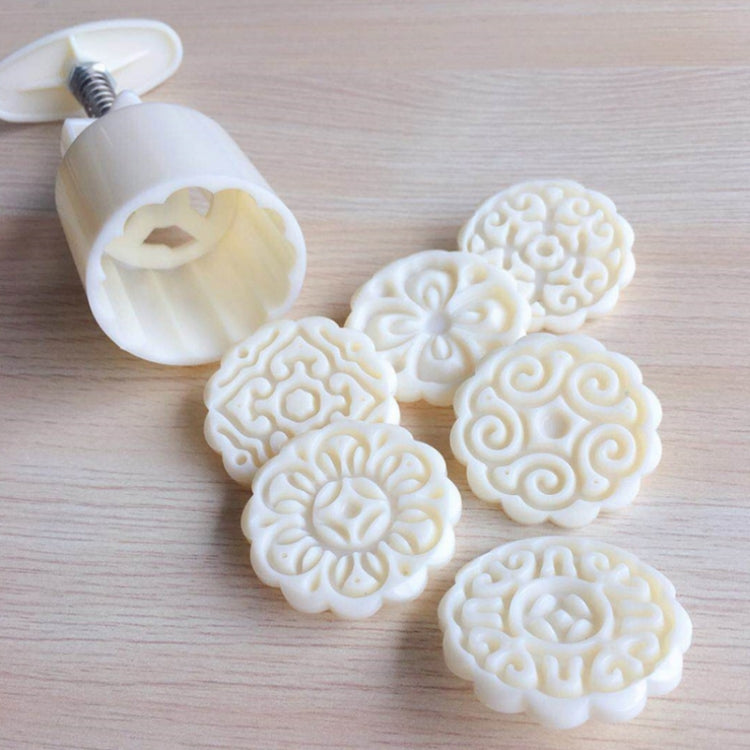 2 PCS Moon Festival Round Hand-Pressed Pastry Mold Baking Tools, Model: 24